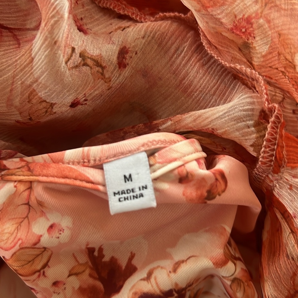 NWT Johnny Was Yours Truly Silk Floral Mini Dress Size M 2PC - Picture 12 of 15